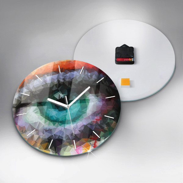 Horloge ronde Œil humain coloré
