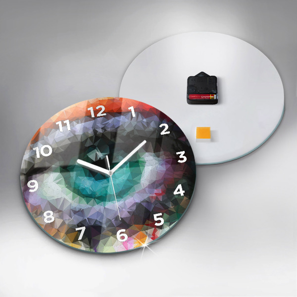 Horloge ronde Œil humain coloré