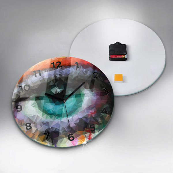 Horloge ronde Œil humain coloré