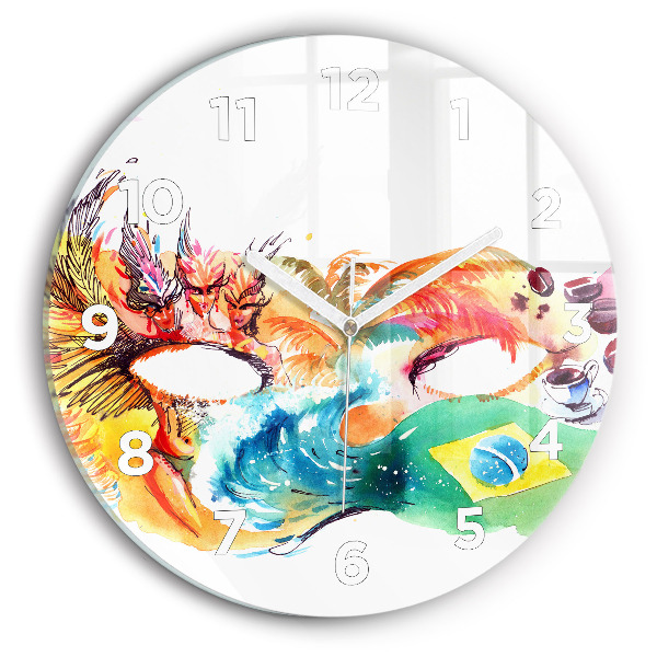 Horloge ronde Culture - Drapeau brésilien