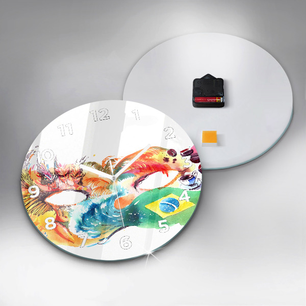 Horloge ronde Culture - Drapeau brésilien