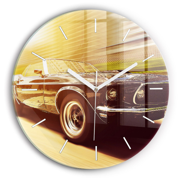 Horloge ronde Vieille voiture classique