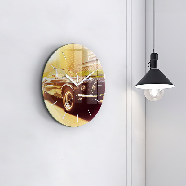 Horloge ronde Vieille voiture classique