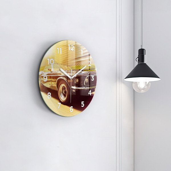 Horloge ronde Vieille voiture classique