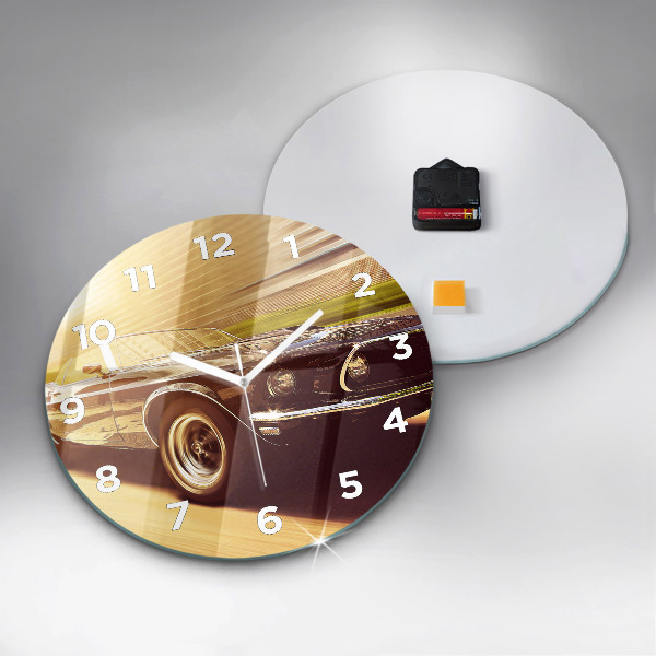 Horloge ronde Vieille voiture classique