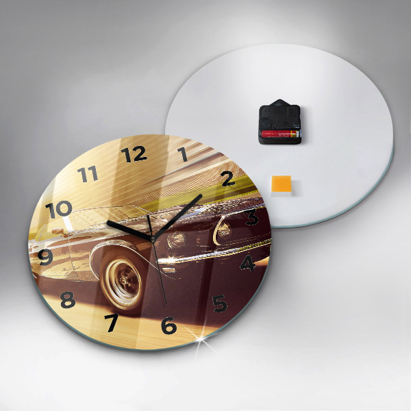 Horloge ronde Vieille voiture classique