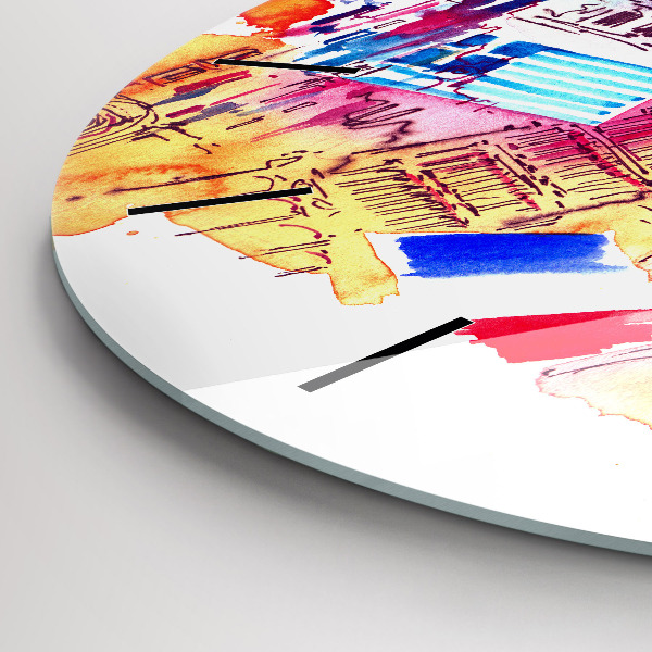 Horloge ronde Pays attractifs dans le monde