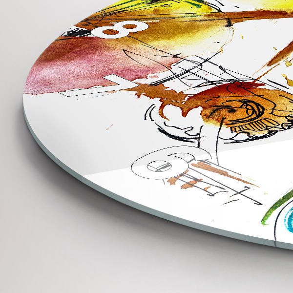 Horloge ronde Vélo peint