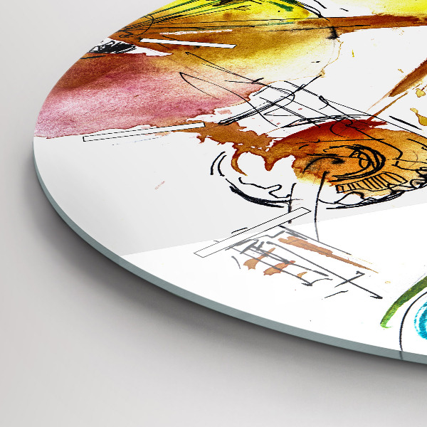 Horloge ronde Vélo peint