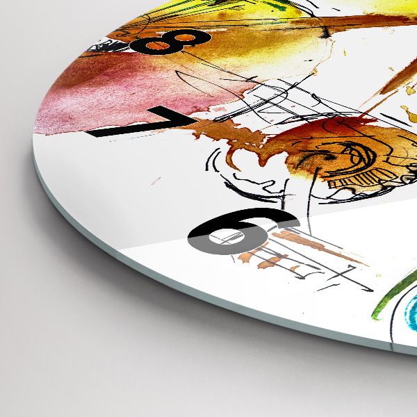 Horloge ronde Vélo peint