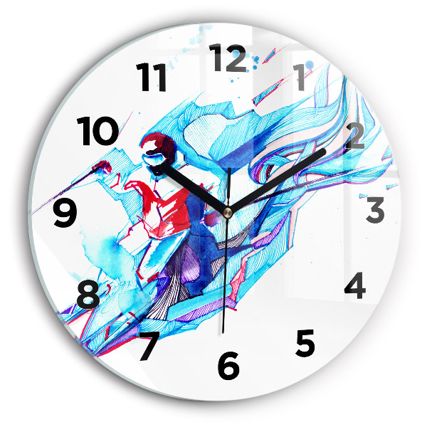 Horloge ronde Skieur