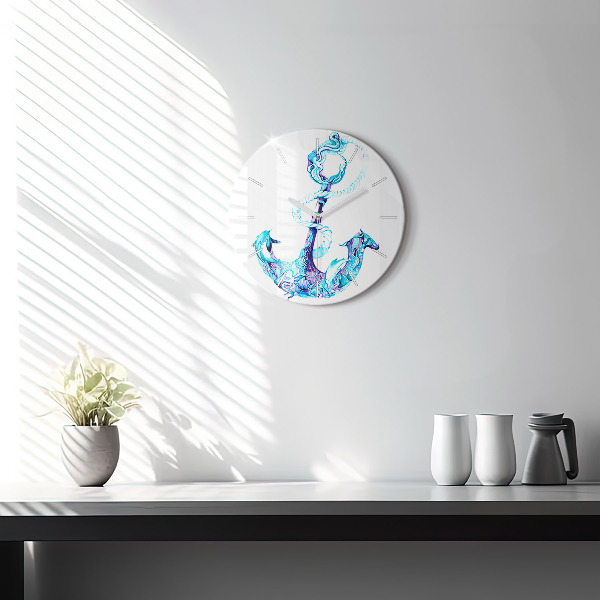 Horloge ronde ancre flottante