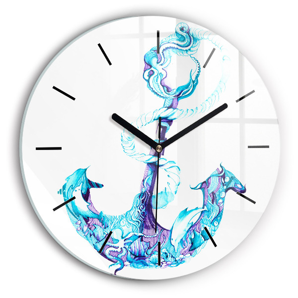 Horloge ronde ancre flottante
