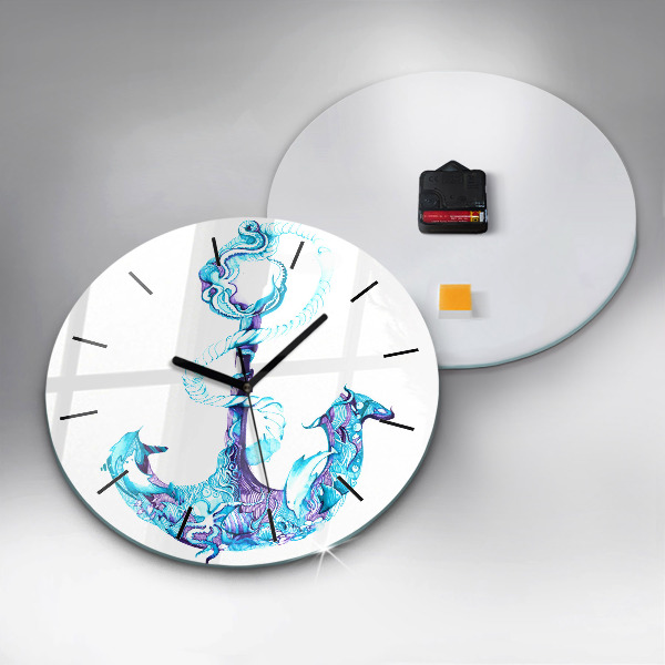 Horloge ronde ancre flottante