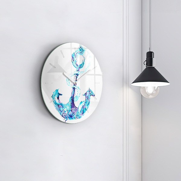 Horloge ronde ancre flottante