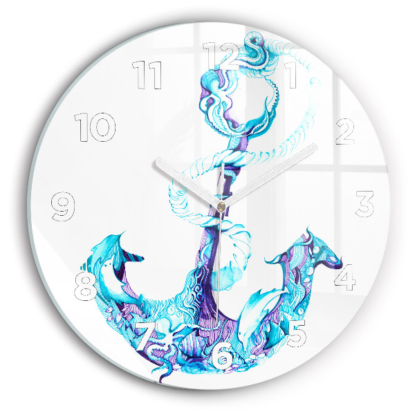 Horloge ronde ancre flottante