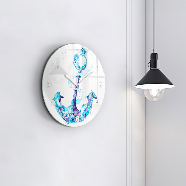 Horloge ronde ancre flottante
