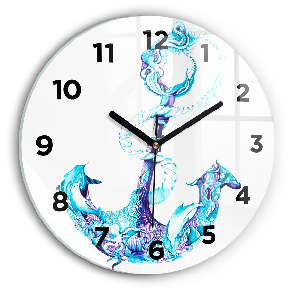 Horloge ronde ancre flottante