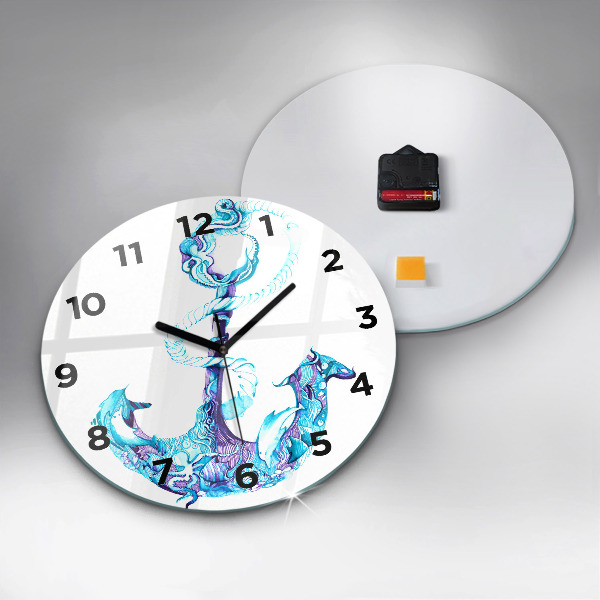 Horloge ronde ancre flottante