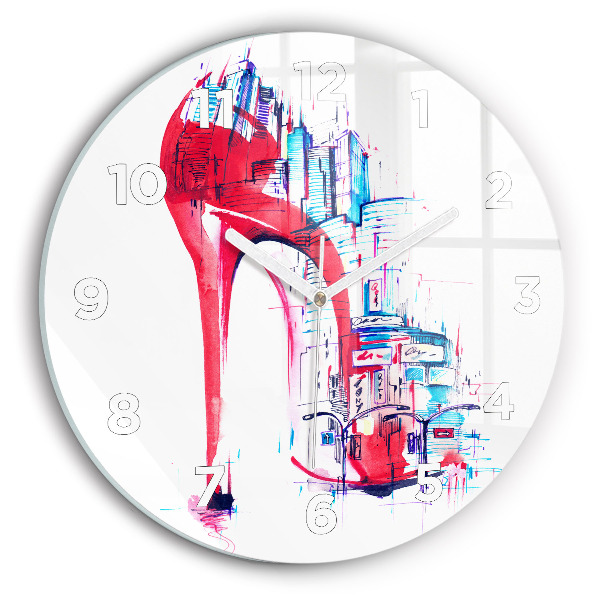 Horloge ronde Talon rouge