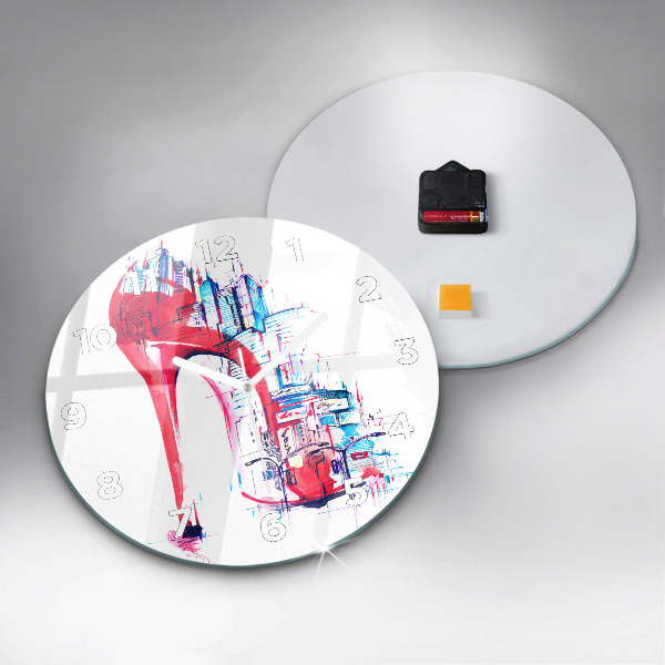 Horloge ronde Talon rouge