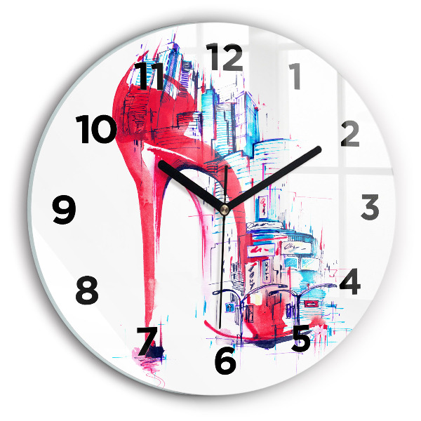 Horloge ronde Talon rouge