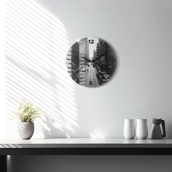 Horloge ronde Les rues de la ville de Chicago