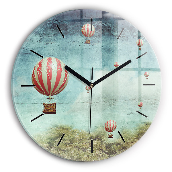 Horloge ronde Ballons peints
