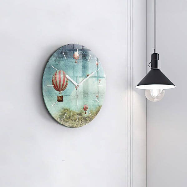 Horloge ronde Ballons peints