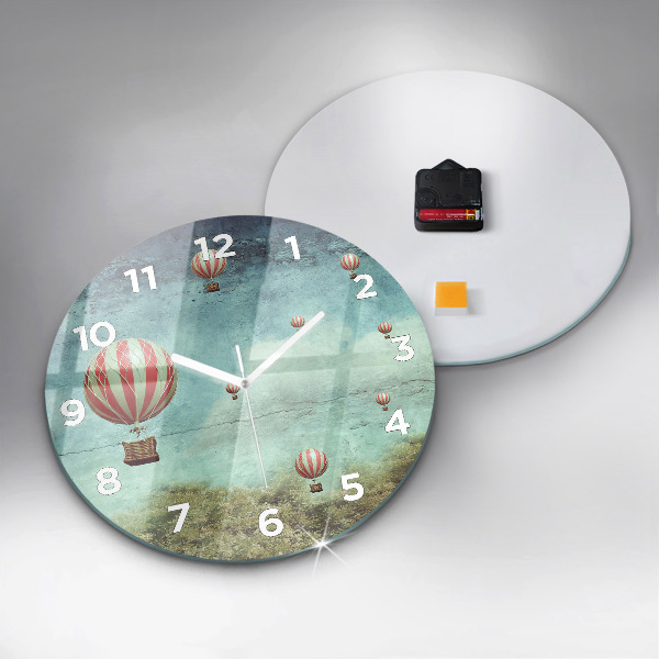 Horloge ronde Ballons peints
