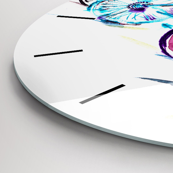 Horloge ronde Vélos de ville colorés