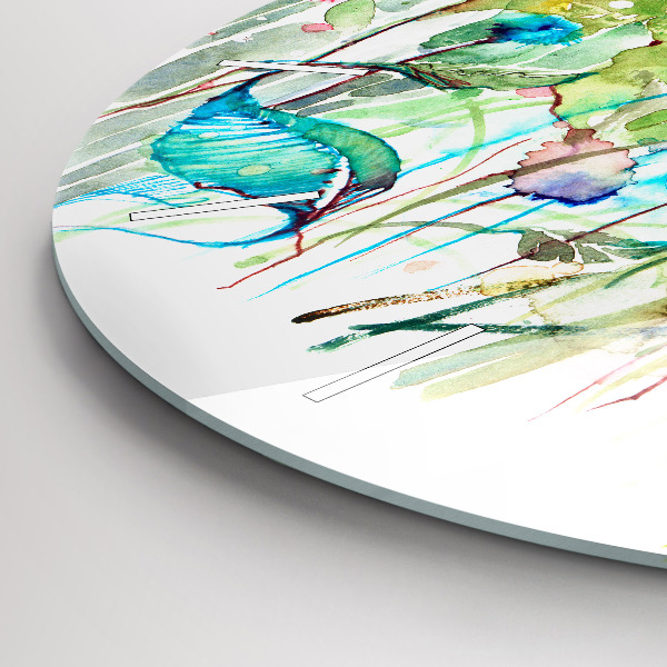 Horloge ronde Fleurs dans le pré