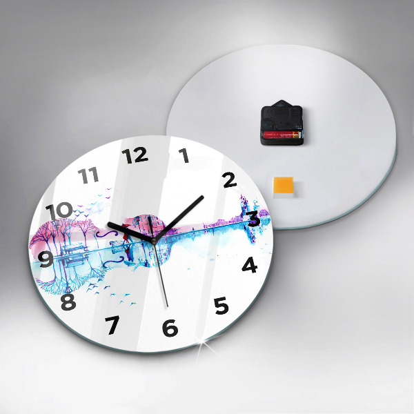 Horloge ronde Lac du parc Cello