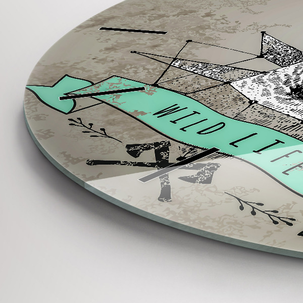 Horloge ronde Tête de cerf