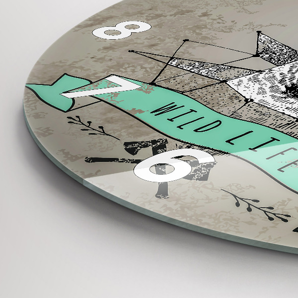 Horloge ronde Tête de cerf