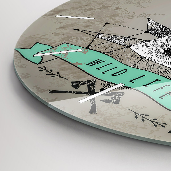 Horloge ronde Tête de cerf