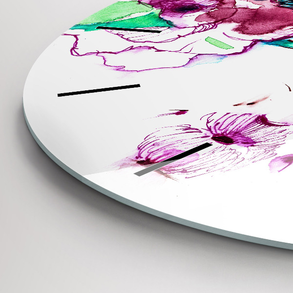 Horloge ronde Femme avec des lunettes