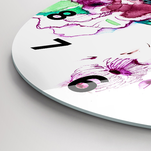 Horloge ronde Femme avec des lunettes