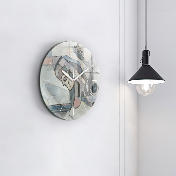 Horloge ronde Peinture abstraite