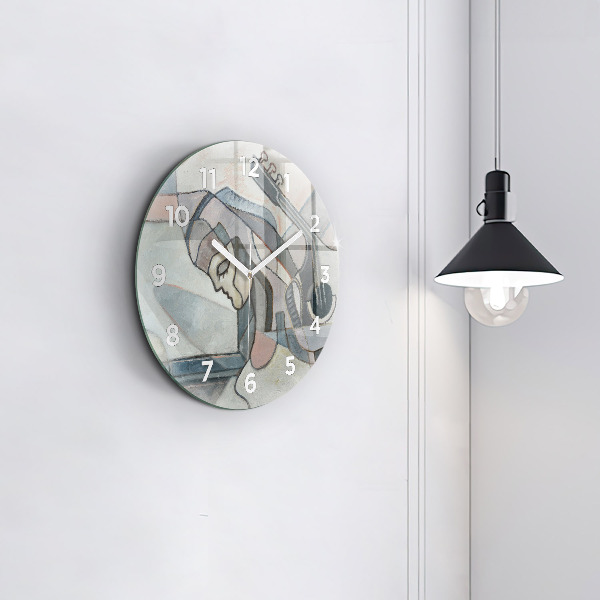 Horloge ronde Peinture abstraite