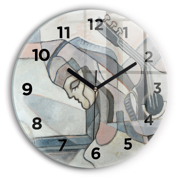 Horloge ronde Peinture abstraite