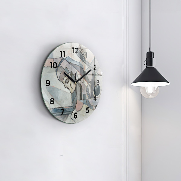 Horloge ronde Peinture abstraite