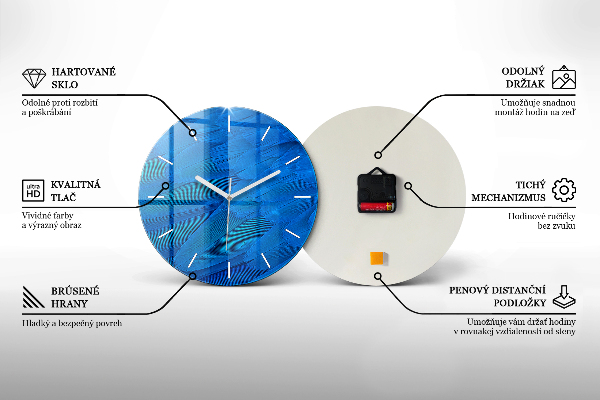 Horloge ronde Perroquet rouge coloré