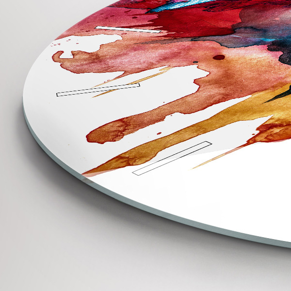 Horloge ronde Perroquet rouge coloré