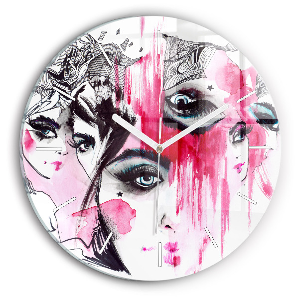 Horloge ronde 'Les multiples visages de l''abstraction'