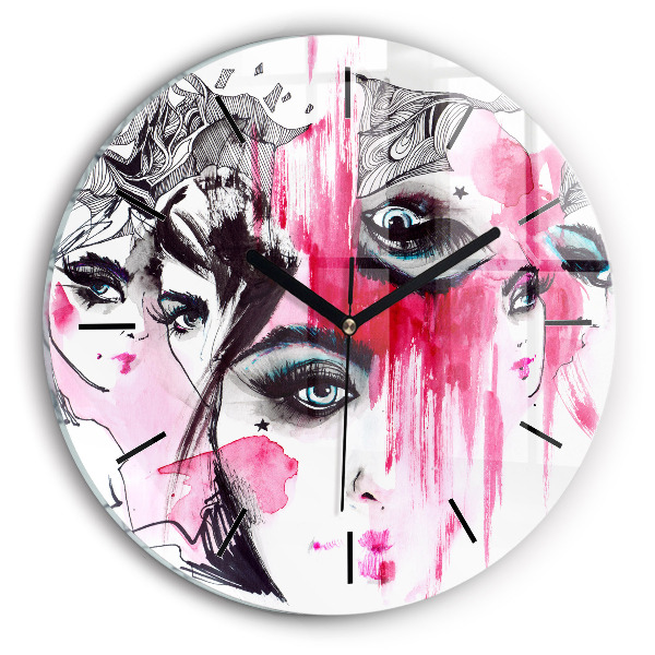 Horloge ronde 'Les multiples visages de l''abstraction'