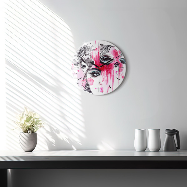 Horloge ronde 'Les multiples visages de l''abstraction'