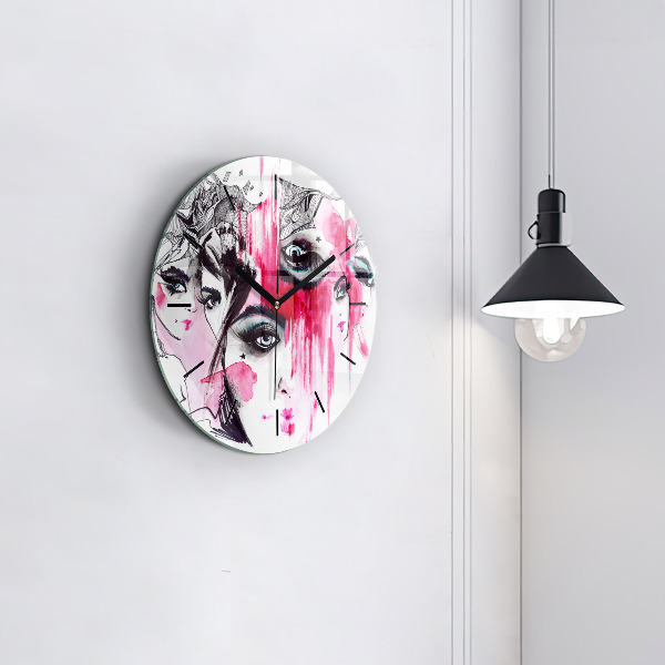 Horloge ronde 'Les multiples visages de l''abstraction'
