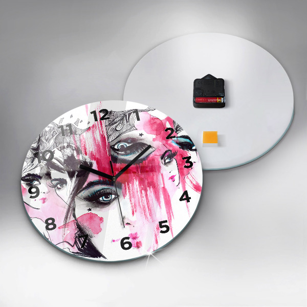 Horloge ronde 'Les multiples visages de l''abstraction'