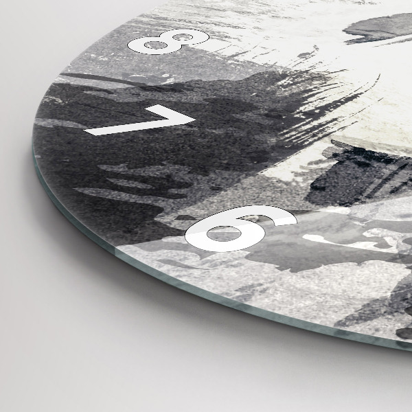 Horloge ronde Femme - aquarelles